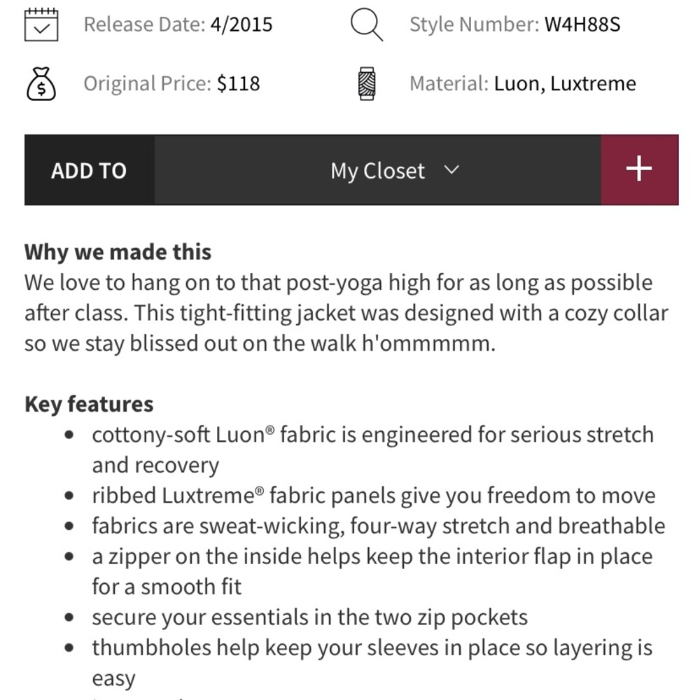 Lululemon Bhakti Jacket - Picture 11 of 16